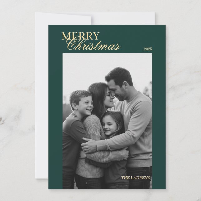 Elegante vintage Tartan Plaid-Festtagskarte Feiertagskarte (Vorderseite)