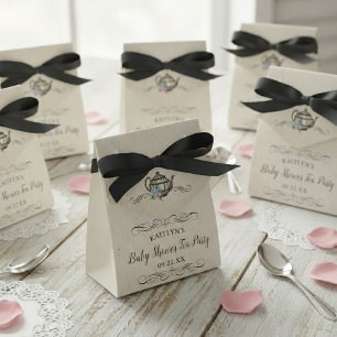 Elegante Vintage-Teeparty   Babyparty Geschenkschachtel