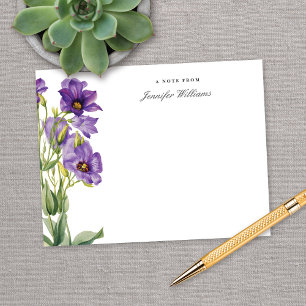 Elegante Vintage-Texas-Bluebell-Blume mit Namen Mitteilungskarte