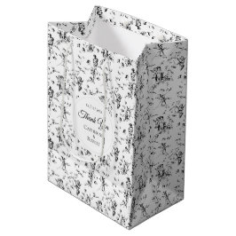 Elegante Vintage-Toile-Cupid-Engel-Dankeschön Mittlere Geschenktüte