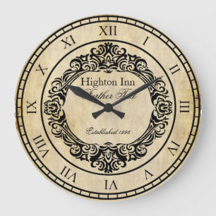 Elegante Vintage-Uhr als personalisierte Wanduhr