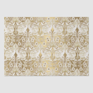 Elegante Vintage Viktorianisch Glow Gold Blume Seidenpapier