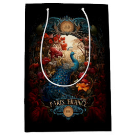 Elegante Vintage Viktorianische Pfauenromantik Mittlere Geschenktüte