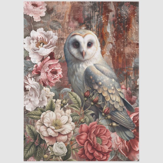 Elegante Vintage-Viktorianische Rustikale Florale  Seidenpapier (Vorderseite)