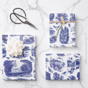 Elegante Vintage Villa dei Cedri Geschenkpapier Set