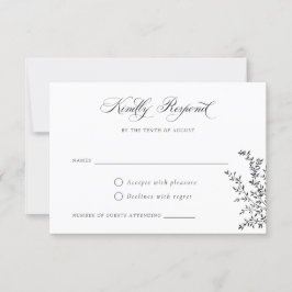 Elegante Vintage Wappen Monogram Wedding RSVP Card Einladung