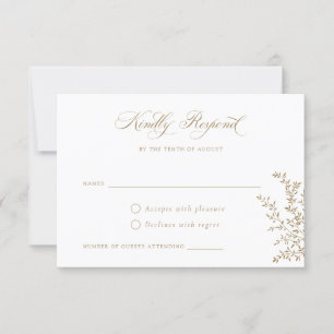 Elegante Vintage Wappen Monogram Wedding RSVP Card Einladung