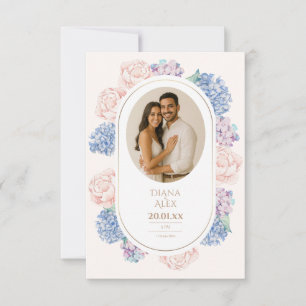 Elegante Vintage Wasserfarben-Peonies Hochzeiten RSVP Karte