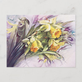 Elegante Vintage Wasserfarben Postkarte