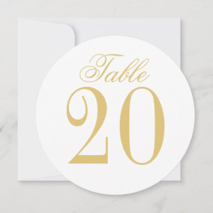 Elegante Vintage Wedding Circle Tischnummer Card