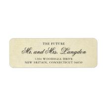 Elegante Vintage Wedding Rücksendeadresse