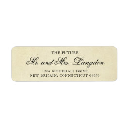 Elegante Vintage Wedding Rücksendeadresse
