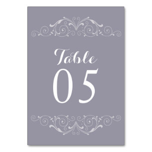 Elegante Vintage Wedding Tischnummer