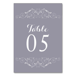 Elegante Vintage Wedding Tischnummer