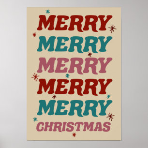 Elegante vintage Weihnachts-Launen mit warmen Wüns Poster