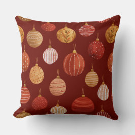 Elegante Vintage Weihnachts-Ornament Pillow Kissen
