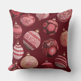 Elegante Vintage Weihnachts-Ornament Pillow Kissen