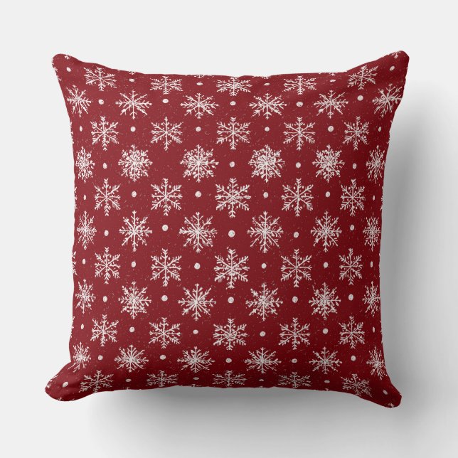 Elegante Vintage Weihnachts-Ornament Pillow Kissen (Vorderseite)