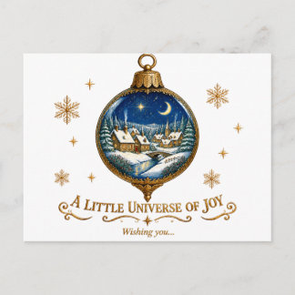 Elegante Vintage-Weihnachtsbaumkugeln-Weihnachtska Postkarte