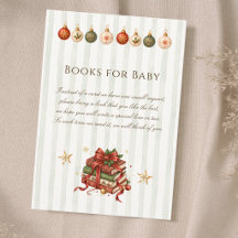 Elegante Vintage-Weihnachtsbücher für Babyparty