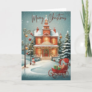Elegante Vintage Weihnachtskarte Feiertagskarte