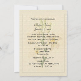 Elegante Vintage, weiße Lilienhochzeit Einladung