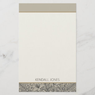 Elegante Vintage-Wildblumen-Produktlinie Briefpapier