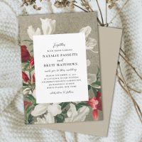 Elegante Vintage Winter Florals Wedding