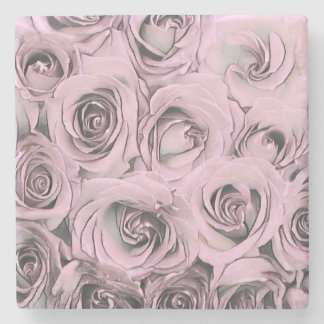 Elegante Vintage-Zeichnung von rosa schwarzen grau Steinuntersetzer