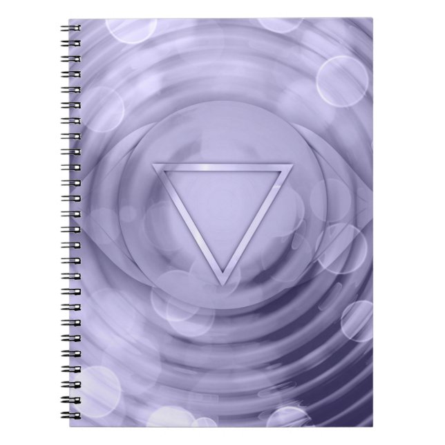 Elegante Violet Crown Chakra Spirituelle Zen Notizblock (Vorderseite)