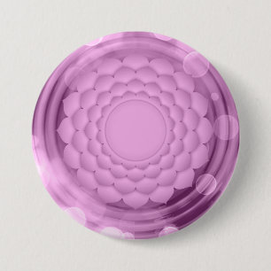 Elegante Violet Crown Chakra Zen Yoga Spirituell Button