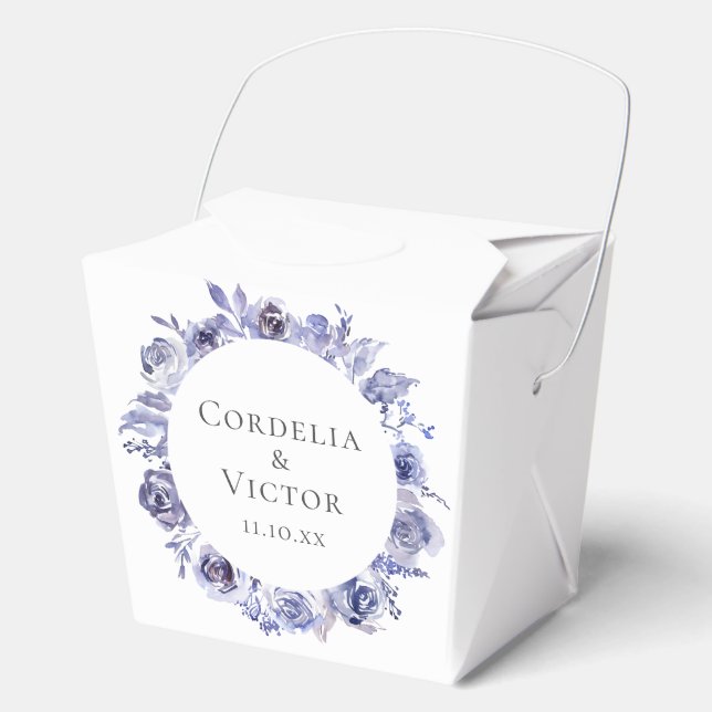 Elegante Violet Lila Rose Blumenzwiebelfest Geschenkschachtel (Vorderseite)