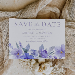 Elegante Violet Lila Watercolor Hochzeit Save The Date