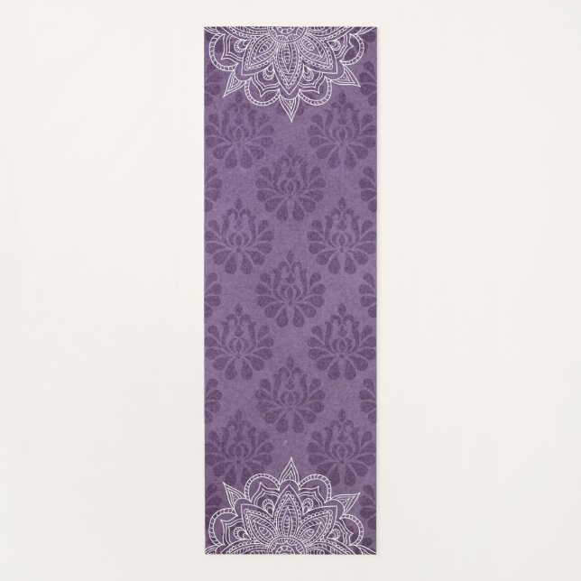 Elegante Violet Oriental Mandala Yoga Mat Yogamatte (Vorderseite)