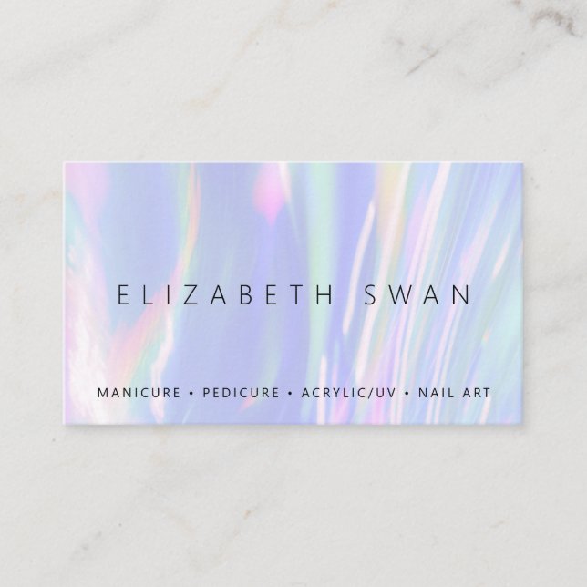 Elegante Violet Pastel Business Card Visitenkarte (Vorderseite)