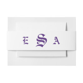 Elegante Violets Hochzeit Einladungsbanderole