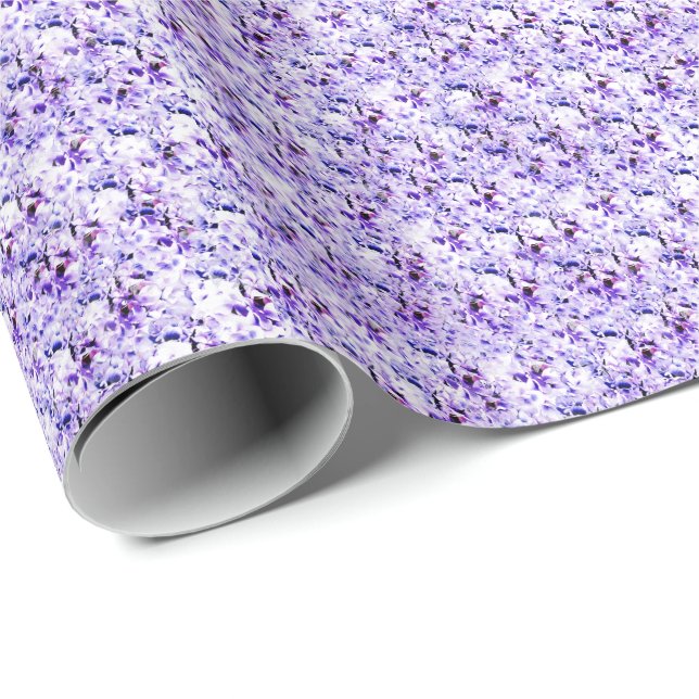 Elegante Violets Hochzeit Geschenkpapier (Rolleneckpunkt)