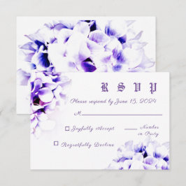 Elegante Violets Response Card RSVP Karte