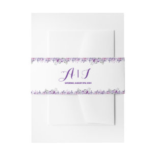 Elegante violette Blume Einladungsbanderole