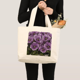 Elegante violette Blumen-LGBTQ-Mrs-&-Mrs-Hochzeit Jumbo Stoffbeutel