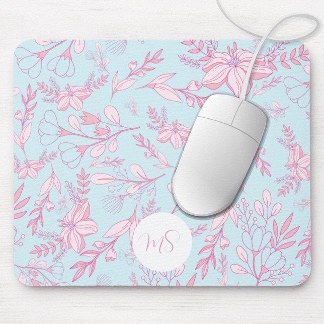 Elegante violette Blumen Personalisiert Mousepad (Von Creator hochgeladen)
