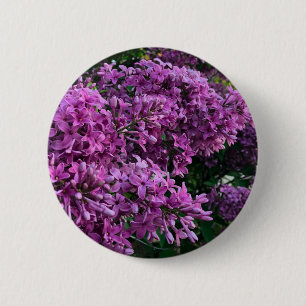 Elegante violette Blumenmuster violette Flieder Button