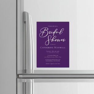Elegante violette Brautparty - Personalisiert Magneteinladung