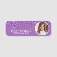 Elegante violette Glitter-Magnet-Arbeitnehmer-Foto