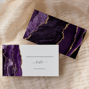 Elegante violette Gold-Achat-Begleitkarte zur Hoch Platzkarte