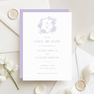 Elegante violette Hortensien-Hochzeitseinladung zu Einladung