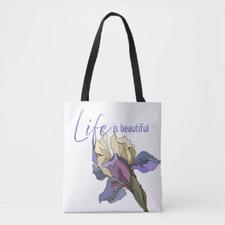 Elegante Violette Iris Botanische "Das Leben ist s