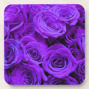 Elegante violette lila Rose Rosenbukett Getränkeuntersetzer