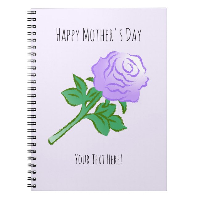 Elegante Violette Rose Notizblock (Vorderseite)