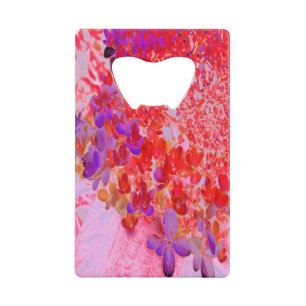 Elegante violette und orange Limelight-Hortensie Geldbeutel Flaschenöffner